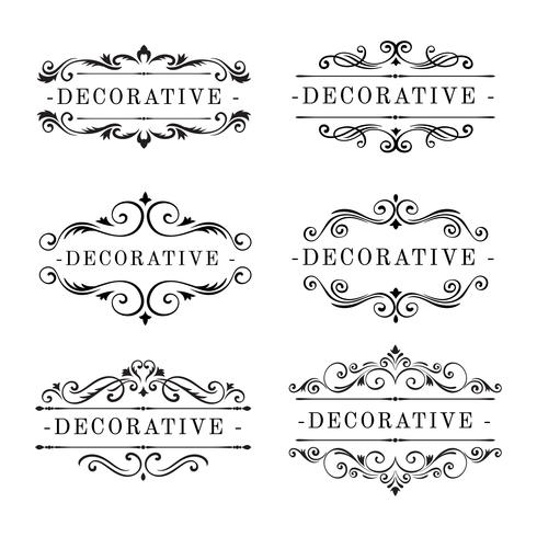 Ornamentos decorativos Vector