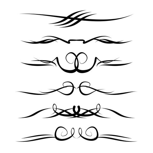 Hand Drawn Decorative Ornamental Elements vector