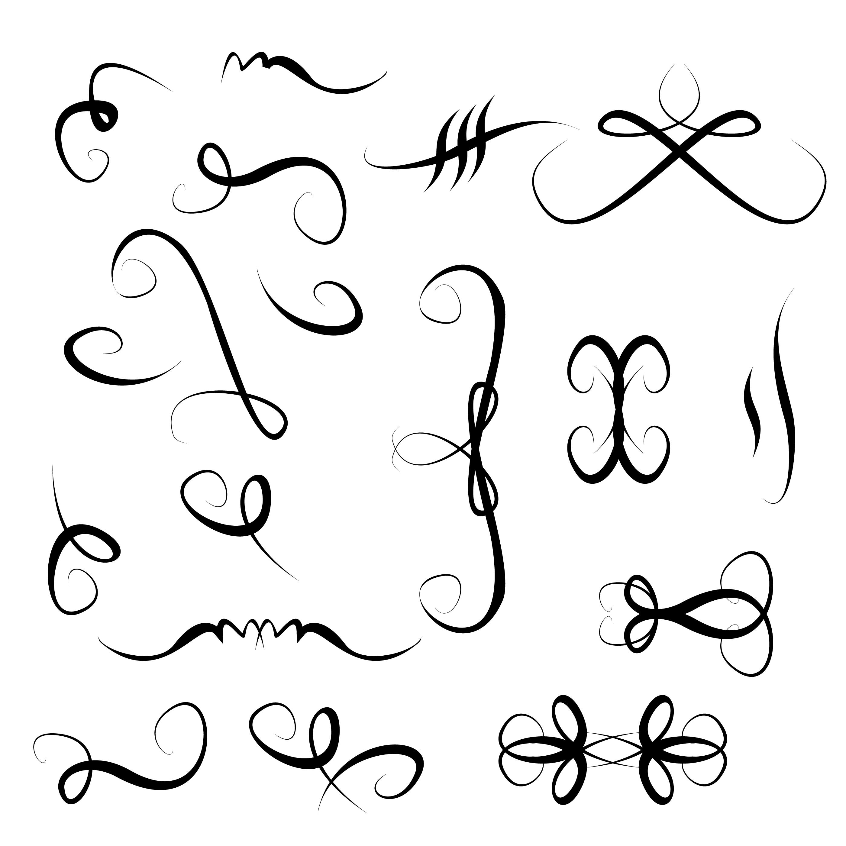 Download Hand Drawn Decorative Ornamental Elements - Download Free ...