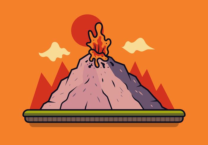 Vector de volcán