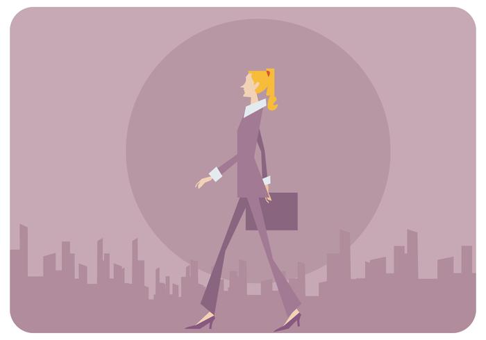 Flat-Style Business Woman Vector