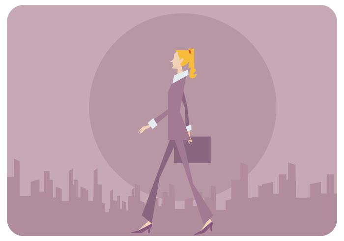 Flat-Style Business Woman Vector