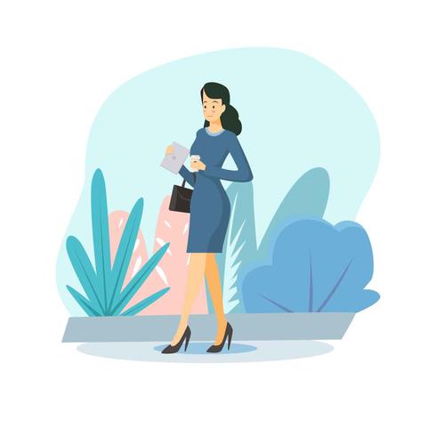 Ilustración de Vector de mujer de negocios