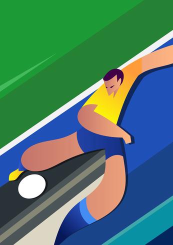 Vector de jugador de fútbol de Copa Mundial de Brasil