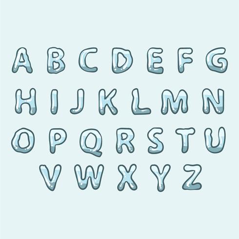 Water Alphabet vector