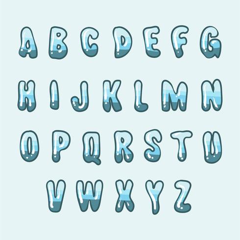 Water Alphabet vector