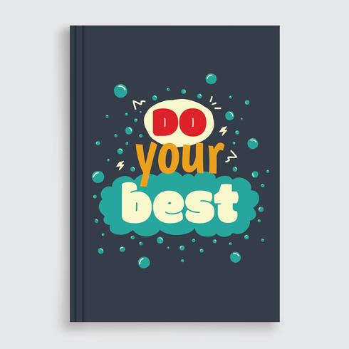 Vector de cubierta de libro motivacional