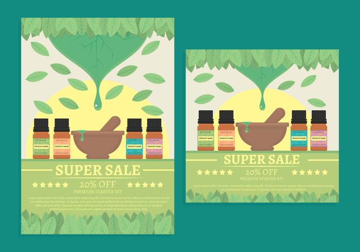 Essential oils sale vector 