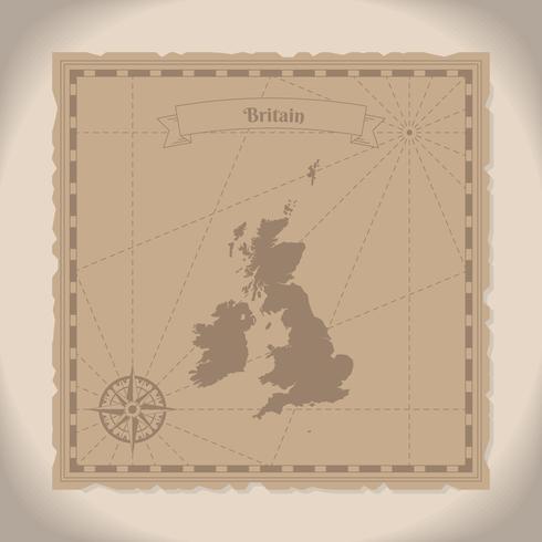 Great Britain Old Map Illustration vector