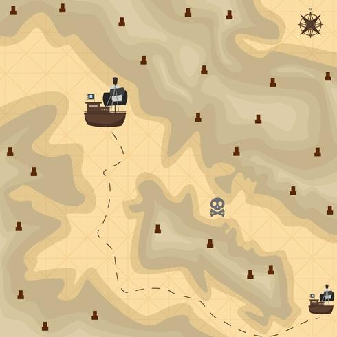 Ancient Map Illustration vector