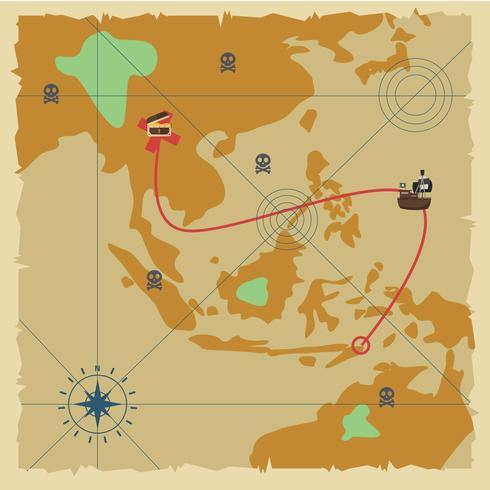 Ancient Map Illustration vector