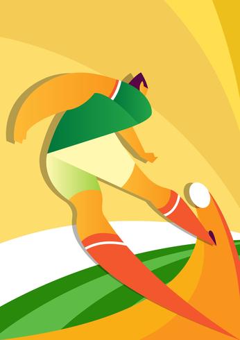 Jugador de fútbol de la Copa Mundial de México vector