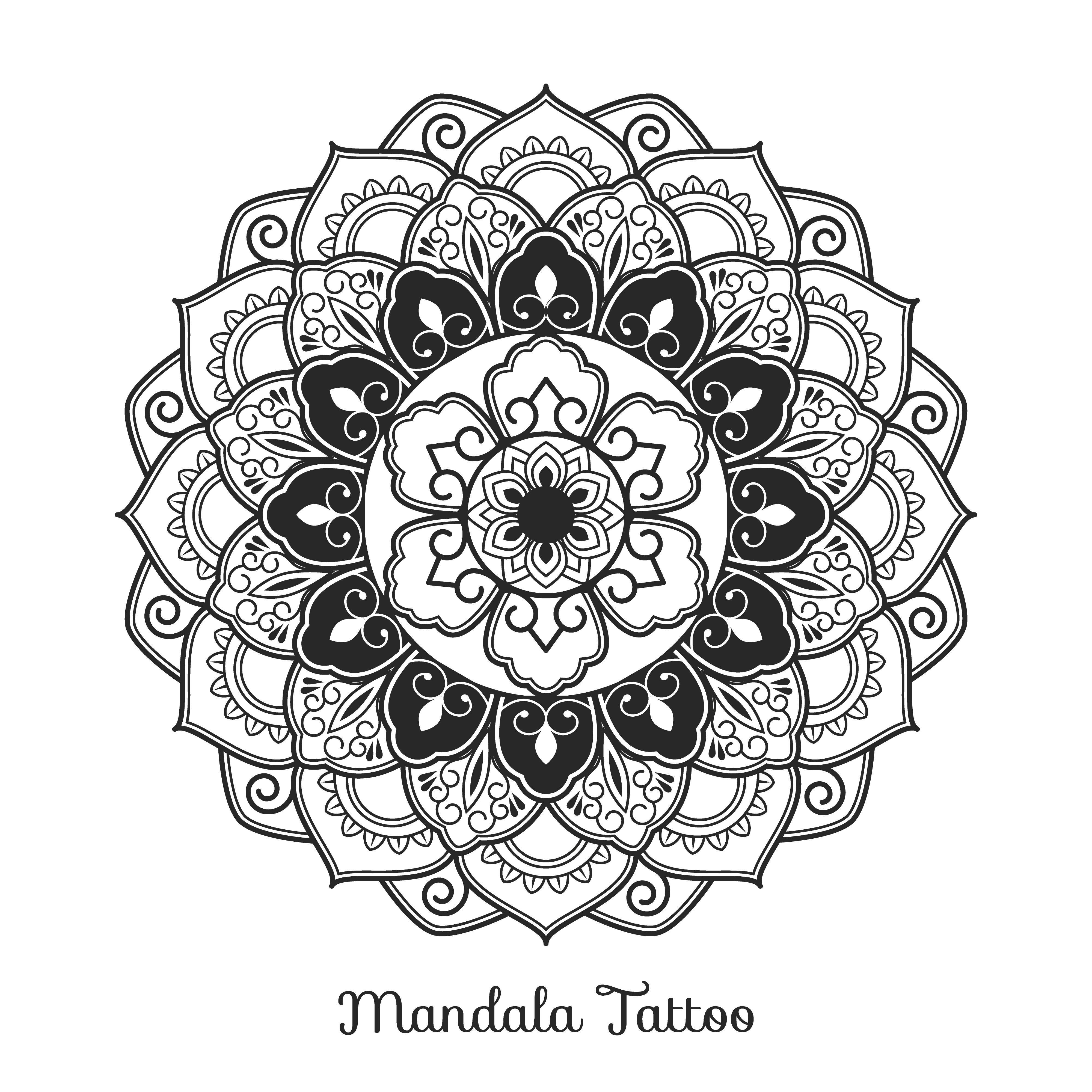 Download Mandala ornament. Boho style background design - Download ...