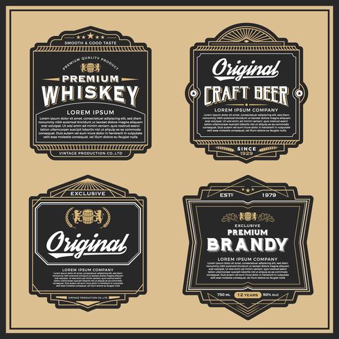 Vintage frame design for labels, banner, sticker and other desig vector