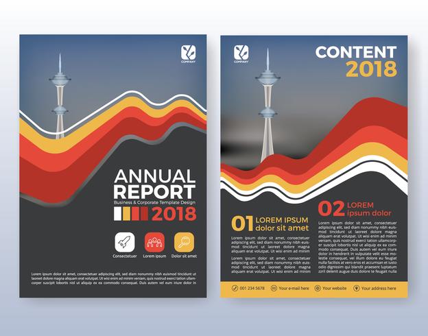 Diseño de folleto de empresa corporativa multipropósito. Adecuado para vector