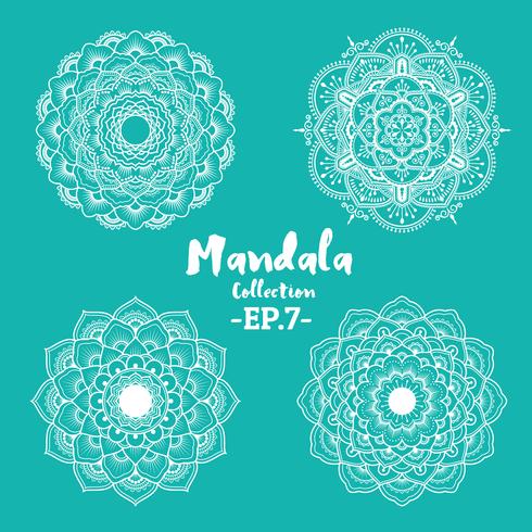 Set of mandala decorative and ornamental design vector