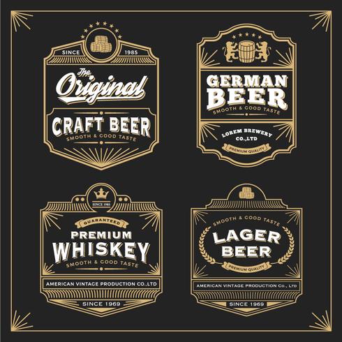 Vintage frame design for labels banner sticker and other design. vector