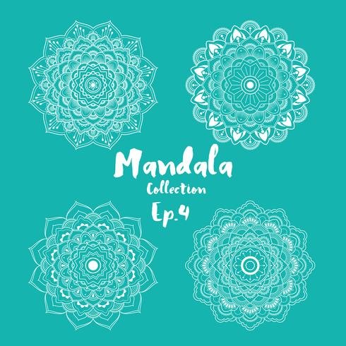 Set of mandala decorative and ornamental design vector