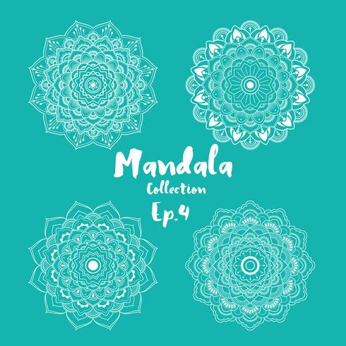 Conjunto de diseño decorativo y ornamental mandala. vector