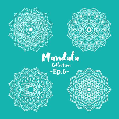 Set of mandala decorative and ornamental design vector