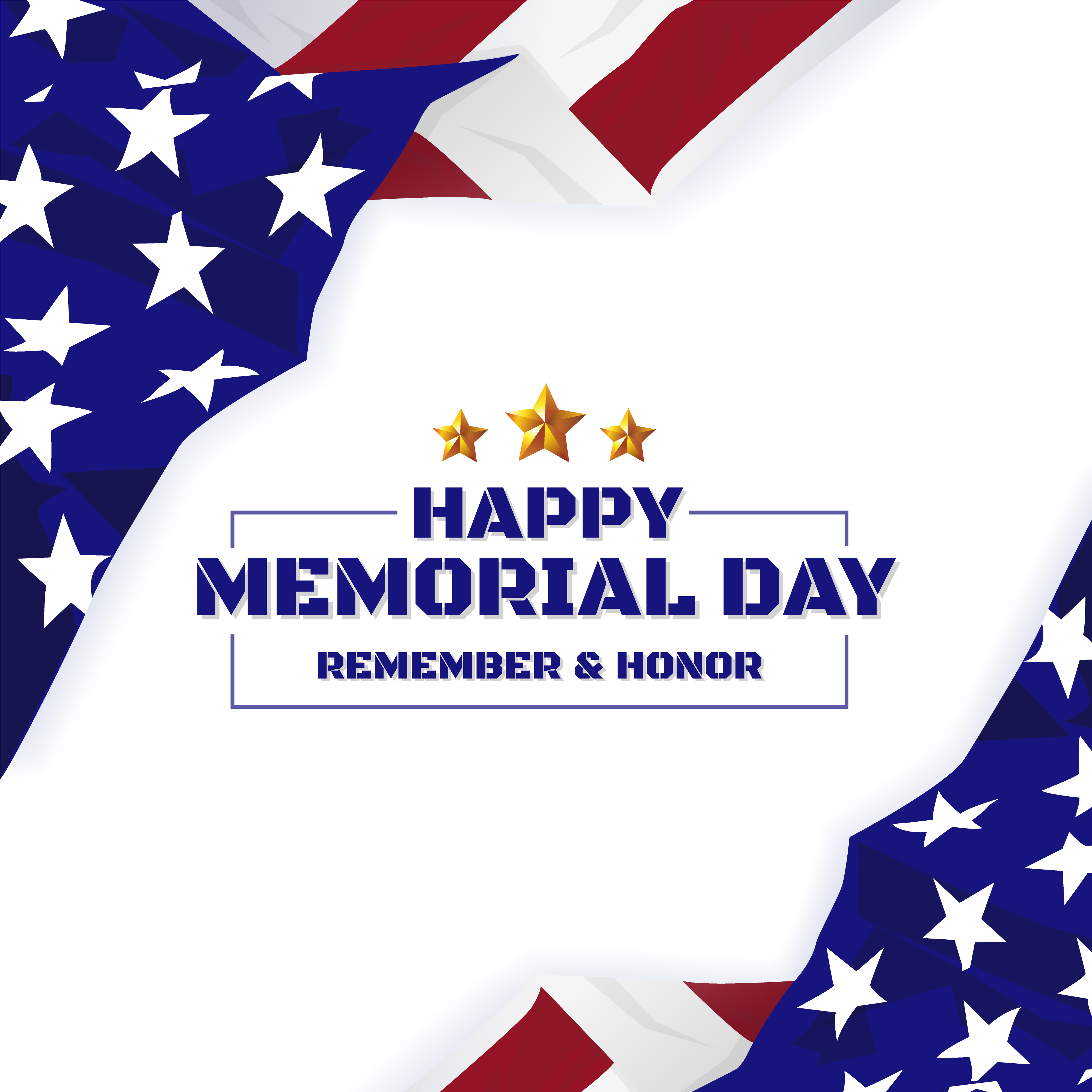 Happy Memorial Day Background. USA Flag Banner with Copy Space 216565