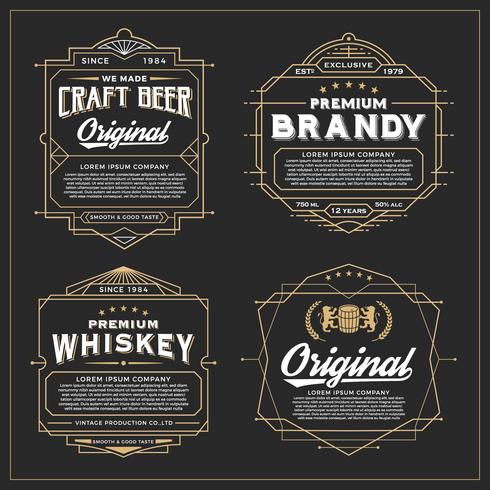 Vintage frame design for labels, banner, sticker and other desig vector