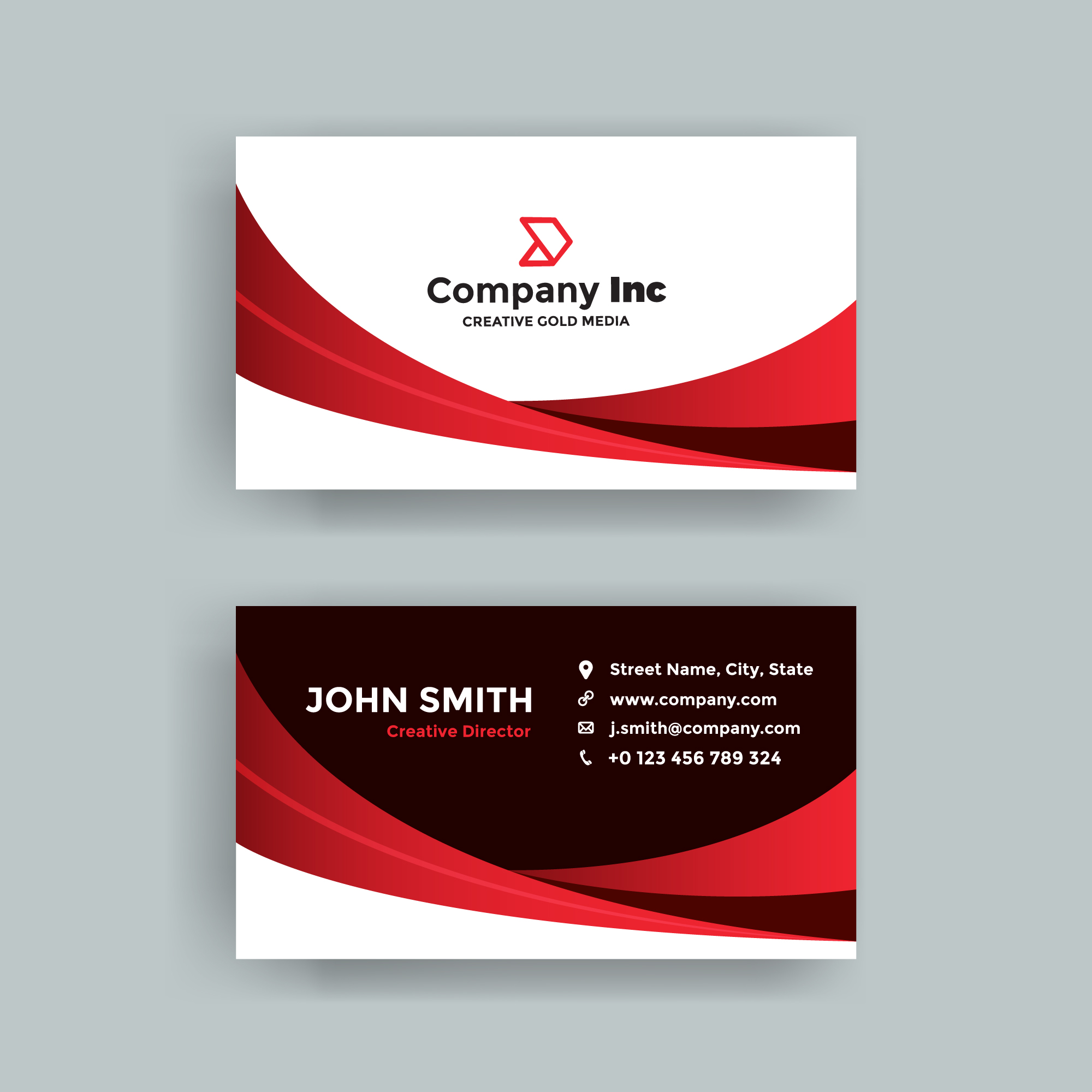 Red Business Card Free Vector Art 12 7 Free Downloads