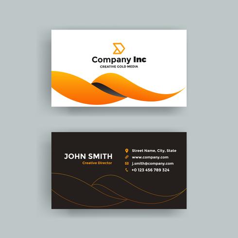 Cool Orange Business Card vector