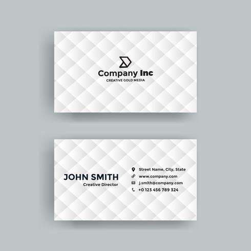 Simple White Business Card vector