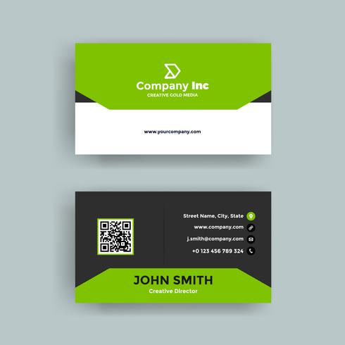 Light Green Busines Card vector