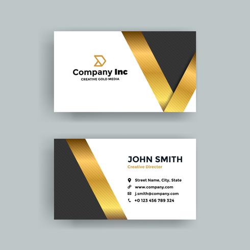 Gold Cool Business Card vector