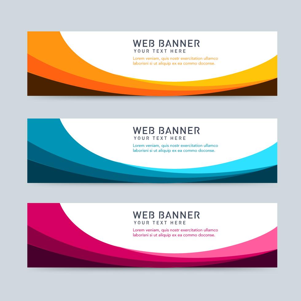 Curve Header Set 216757 Vector Art at Vecteezy