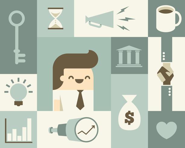 Business icons vector