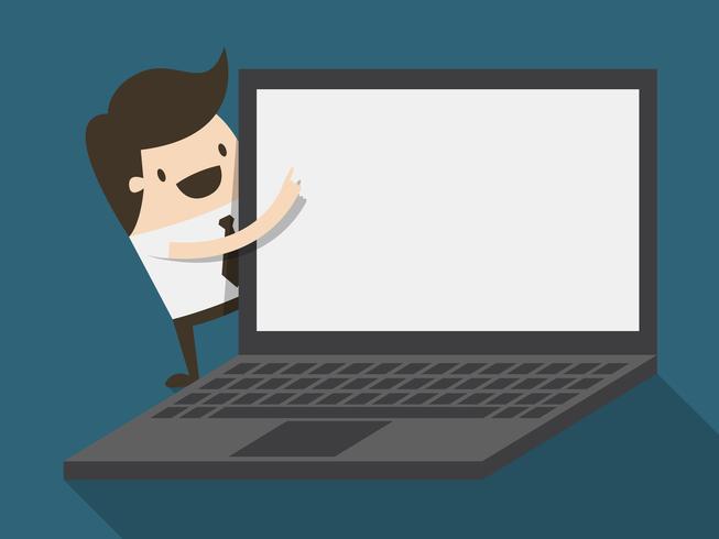 Laptop display vector