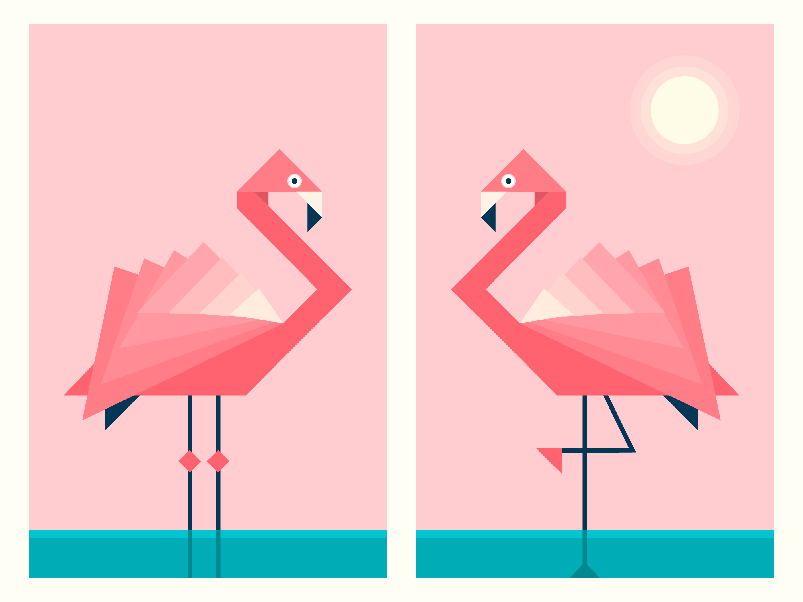 Flamingos In Geometric Origami Paper Art Style 217184 Vector Art at Vecteezy Flamingos In Geometric Origami Paper Art Style 217184 Vector Art at Vecteezy