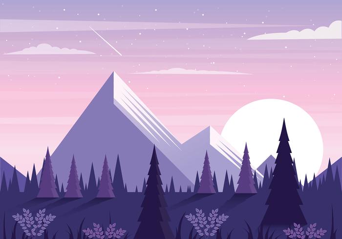 Vector Beautiful Landscape Illustration