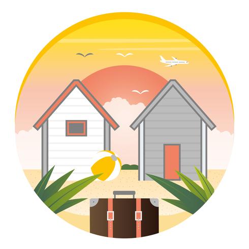 Vector Beautiful Summer Illustration