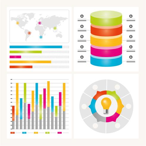 Elementos de diseño vectorial infografía vector