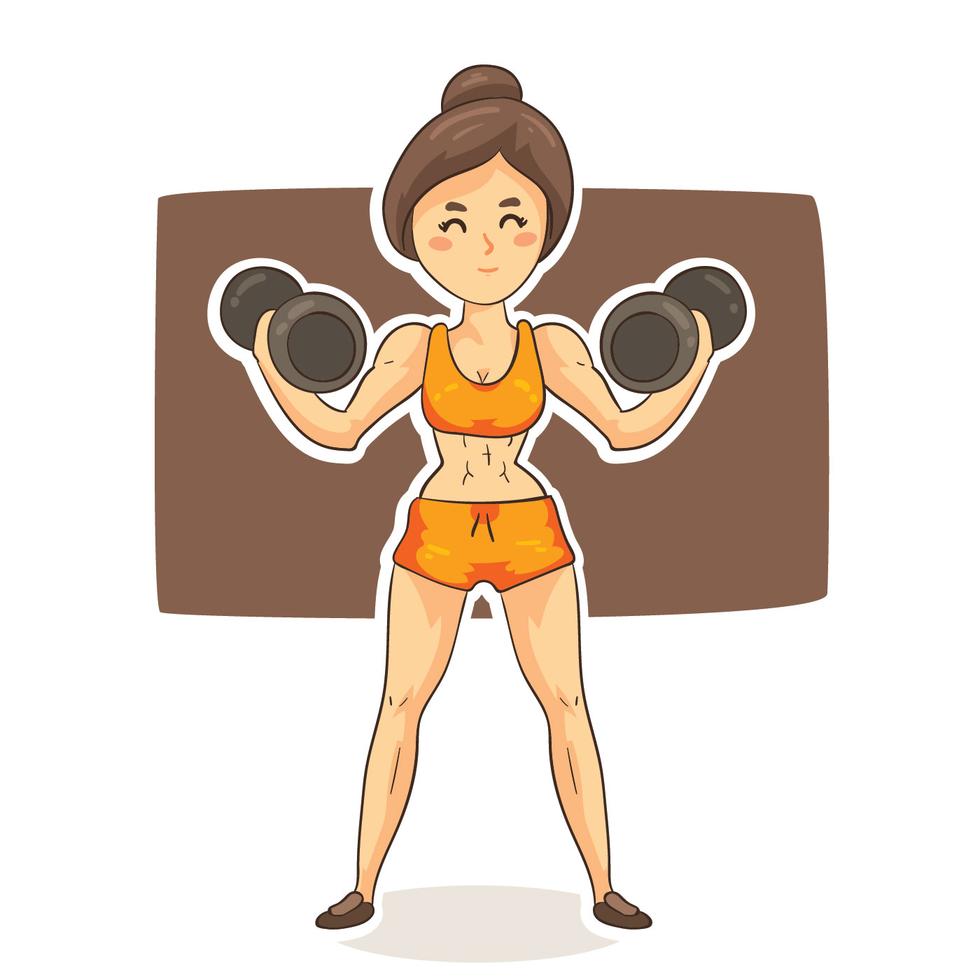 Download Cartoon Woman Bodybuilder Vector 217292 - Download Free Vectors, Clipart Graphics & Vector Art