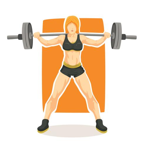 Bodybuilder Woman vector