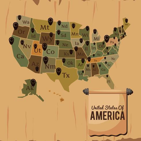 United States Map Vector