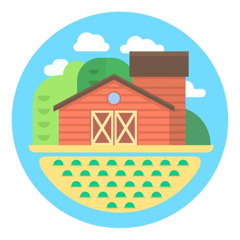 Paisaje de granja vector