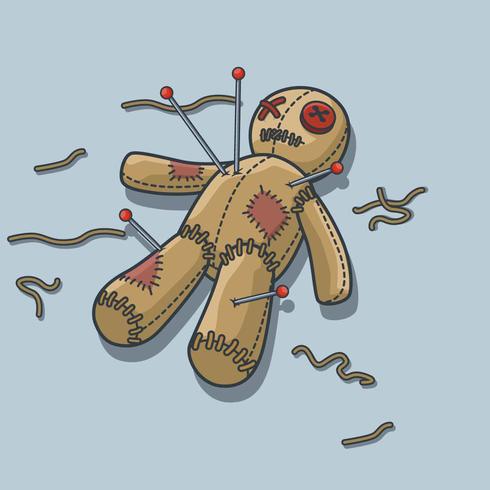Voodoo Doll Vector Illustration