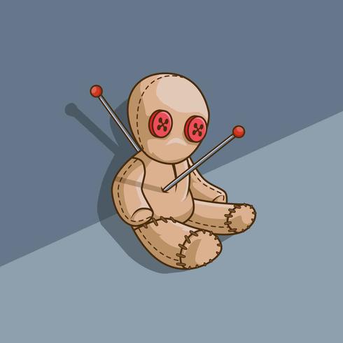 Voodoo Doll Vector Illustration