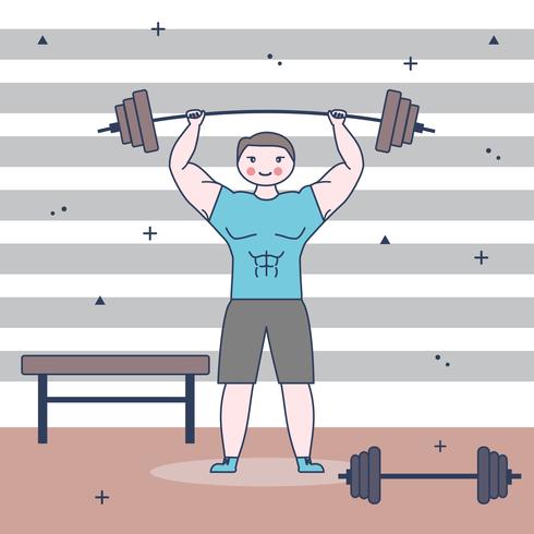 Bodybuilder Vector Background