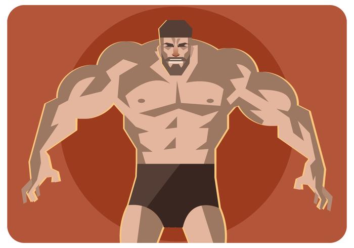 Vector de hombre musculoso