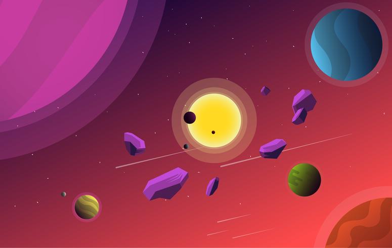 Vector Colourful Space Illustration