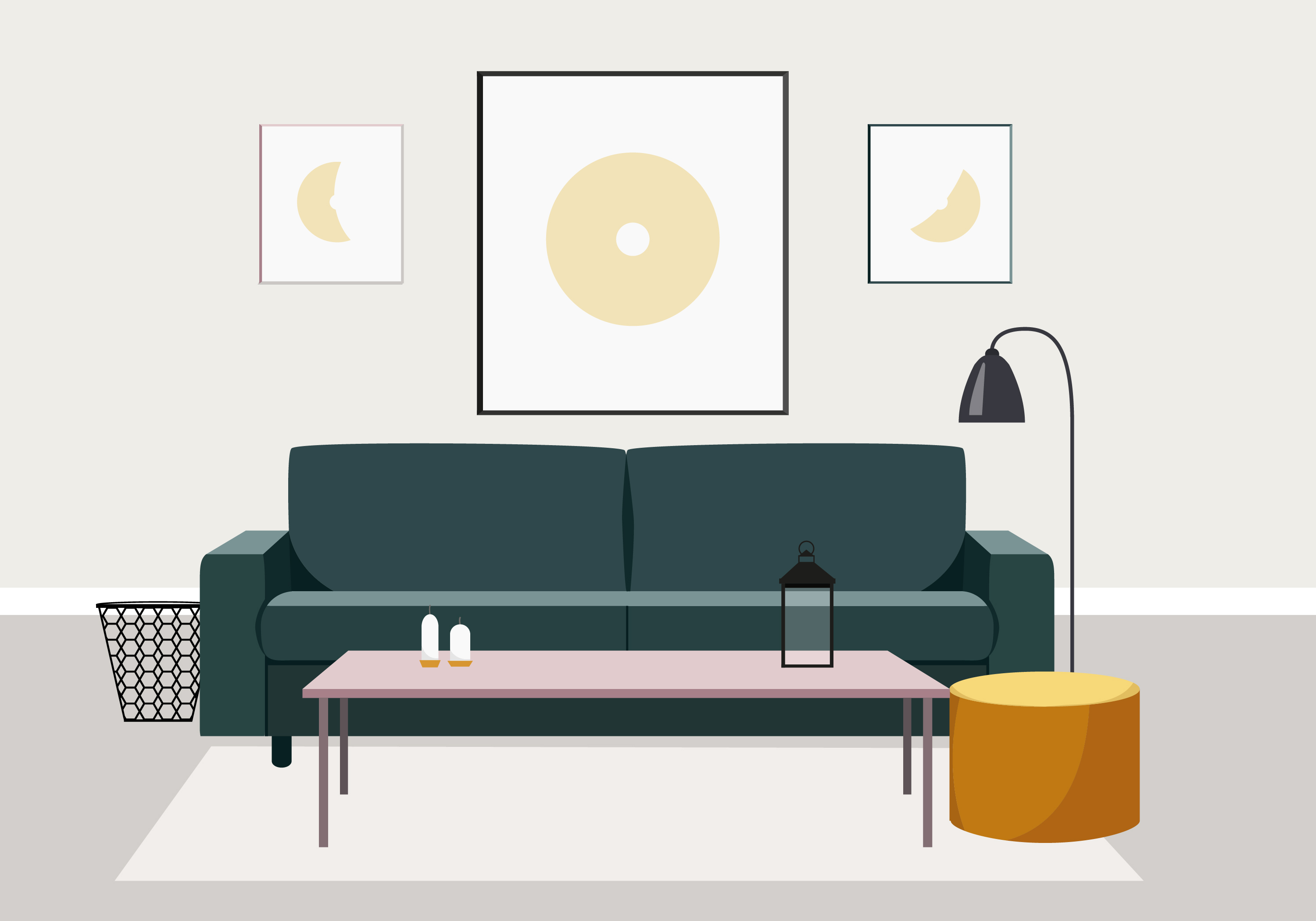 Vector Interior Design Illustration Download Free 