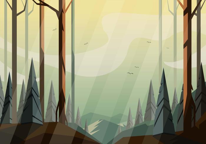 Ilustración de paisaje de naturaleza vectorial vector