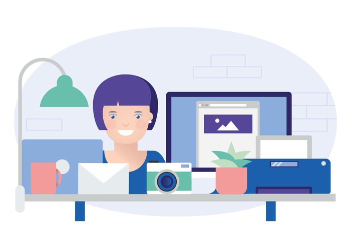Vector Office Character Illustration